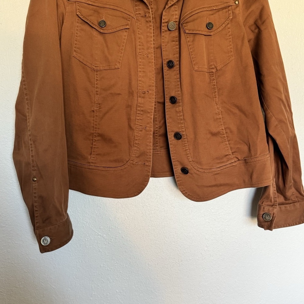 Tommy Bahama Stretch Jacket‎ L Brown Embroidered Western Boho Floral Lined - Picture 3 of 13